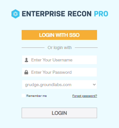SSO login page SSO login page.