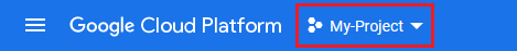 Select project in Google Cloud Console Select project in Google Cloud Console