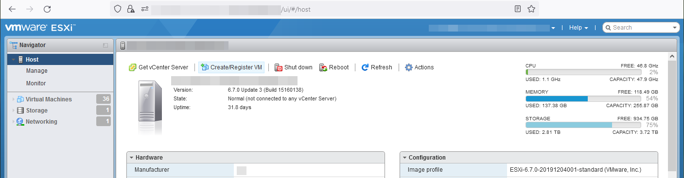 VMware vSphere Client Create or Register a VM using vSphere Web Client.