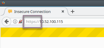 Master Server IP address in Firefox web browser Enter "https://" in Firefox web browser to manually navigate to HTTPS site for the Web Console.