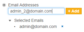 Email address notifications Send notifications to specific email address when selected events are triggered for a scan schedule.