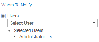 Alert or email notifications Send alert or email notifications to specific users when selected events are triggered for a scan schedule.