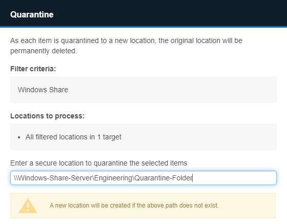 Remediation dialog for Windows Share target Remediation dialog for Windows Share target in Investigate page.