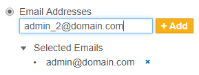 Send notifications to specific email address when selected events are triggered for a scan schedule.