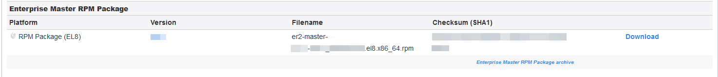 Download ER2 RPM package in Ground Labs Services Portal.