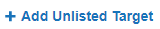 Add Unlisted Target button to add a new, unlisted Target to the Master Server.